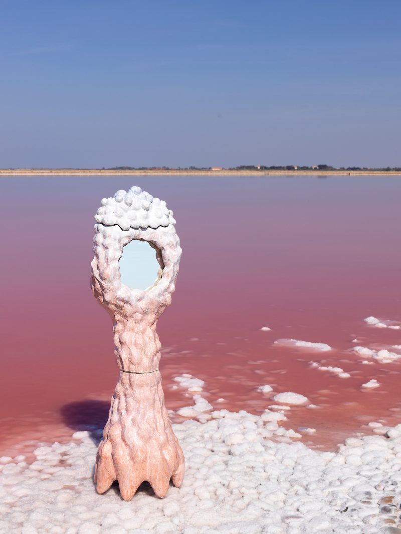 Large "Psyché Rose Flamand" mirror