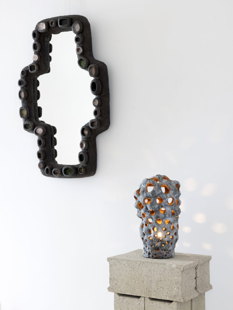 "Morille Bleutée" lamp