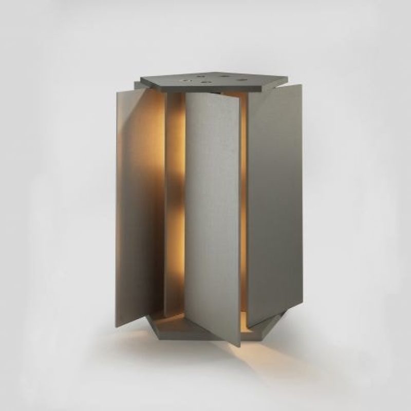 Prismatic lamp with adjustable shutters