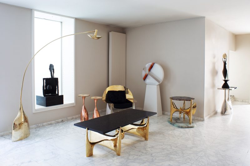 Arched floor lamp