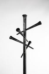 Forged iron coat rack