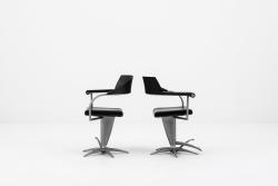 “Techno” pair of barber chairs