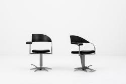 “Techno” pair of barber chairs